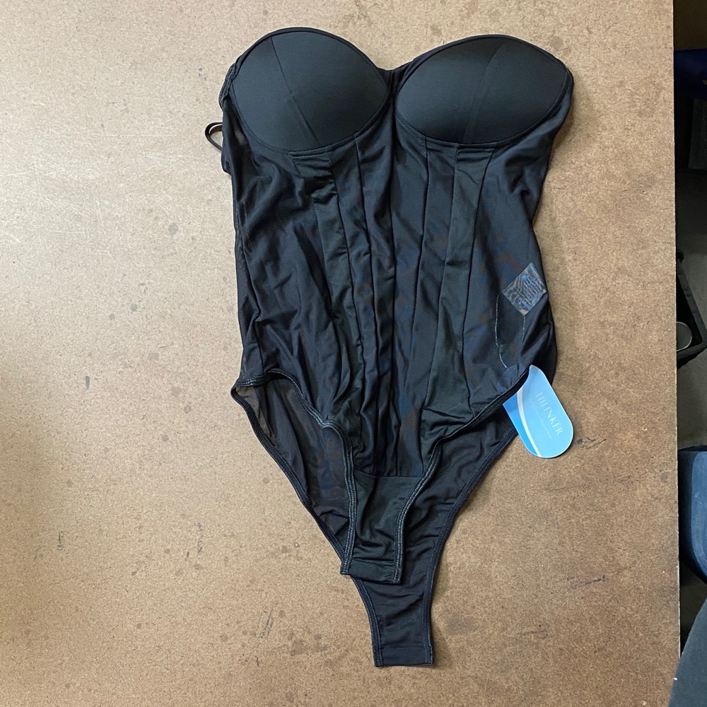 Elegant Black Strapless Bodysuit